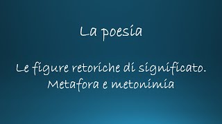 Metafora e metonimia [upl. by Yffub25]