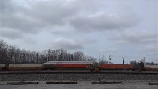 Loud K5HLR2  CSX ET44AH 3438 amp ES44DC 5275  Intermodal Q008  Madison OH Apr 2018 [upl. by Yrallih]