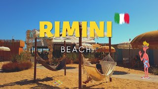 Beach in Rimini Italy  Beach Walk  Vacation in Italy  Travel Cubed 4K [upl. by Longwood]