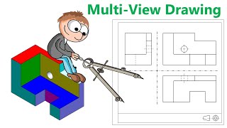 Drawing 0201 Basics of Multiview Drawing [upl. by Rebmak]