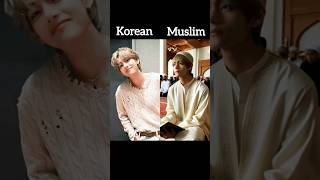 BTS all members ar Korean look vs Muslim look 💜💜trisha shortvideos shortsviral [upl. by Bogey]