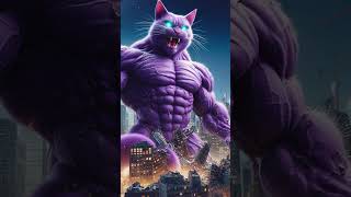 Purple cat monster destroys the city of Paris monstercat cats cat [upl. by Leticia]