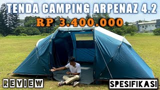 SPESIFIKASI DAN REVIEW TENDA CAMPING QUECHUA ARPENAZ 42 tendacamping camping review [upl. by Sawtelle]