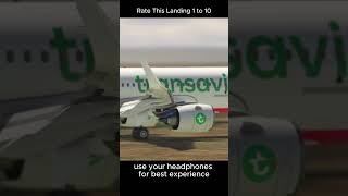 Dangerous Landing Transavia Airlines A320 shorts aviation [upl. by Rather]