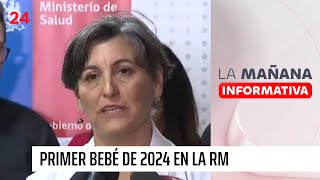 Nace el primer bebé de 2024 en la RM  24 Horas TVN Chile [upl. by Mingche230]