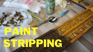 Paint stripping a mirror frame [upl. by Keldah]