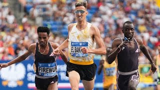 Soufiane El Bakkali wins Mens 3000m Steeplechase Race at Wanda Diamond League 2024 in Silesia [upl. by Joacima]