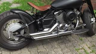 Yamaha XVS 650 VStar 650 Bobber Vance amp Hines Short Shot Quiet Baffles [upl. by Frymire]