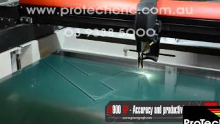 GRAVOGRAPH LASER ENGRAVER  quotLS900XP Engraving Singnagequot  PROTECH CNC  03 9338 5000 [upl. by Nomyt654]