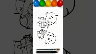 Upin dan ipin tanam pokok upinipin drawing upinipinterbaru shorts short [upl. by Novyak356]