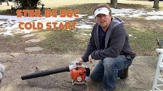 Stihl BG 56C Cold Start [upl. by Warren]