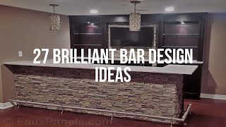 27 Brilliant BAR DESIGN IDEAS [upl. by Dituri]