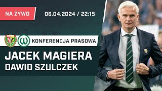 Jacek Magiera i Dawid Szulczek po meczu Śląsk Wrocław  Warta Poznań konferencja prasowa [upl. by Austina]