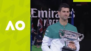 Mens Singles Ceremony  Novak Djokovic vs Daniil Medvedev F  Australian Open 2021 [upl. by Calore]