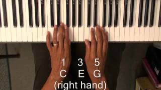 How To Play A Major Triad Sweep Arpeggio On Piano EricBlackmonGuitar EricBlackmonGuitar [upl. by Lani882]