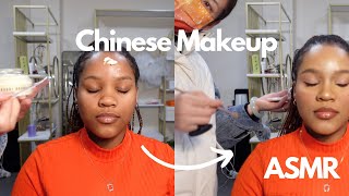 ASMR 💕✨CHINESE MAKEUP ARTIST DID MY MAKEUP  Black Woman ASMR  Makeup Therapy 💖 [upl. by Irfan]