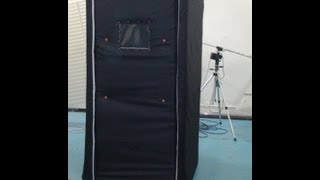 Portable Soundproofer sound booth SB33 used as a Practice room to playingTrumpet Test results [upl. by Ahsoem815]