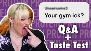 GYM QampA  BLIND PROTEIN BAR TASTE TEST X XINIA [upl. by Eyllom17]