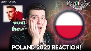 Krystian Ochman  River Reaction  Eurovision 2022Poland  Quinto ESC [upl. by Barnett]