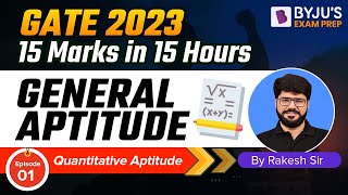 General Aptitude for GATE  General Aptitude Marathon Class  Quantitative Aptitude  BYJUS GATE [upl. by Yrovi]