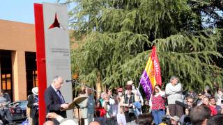 Inauguración del Monumento a las Brigadas Internacionales en la Ciudad Universitaria de Madrid [upl. by Htebesile443]