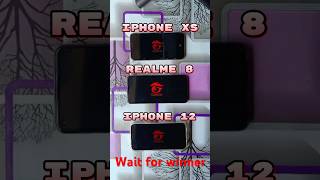 Realme8 VS iPhone 10vs12☠️😱shortfeed shortsviralshort [upl. by Greysun]