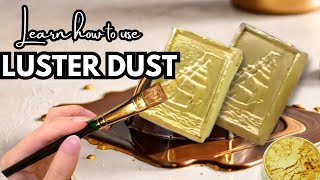 How To Paint Chocolate with Luster Dust Edible Gold Paint [upl. by Fishback979]