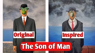 How to draw The Son of Man Rene Magritte  Surrealism painting [upl. by Nebeur641]