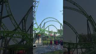 Just hanging around  Monster Adventureland  Altoona Iowa  2016 Gerstlauer Infinity Coaster [upl. by Pegasus]