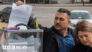 Russia ‘referendums’ Last day of voting in occupied Ukraine regions  BBC News [upl. by Atilehs]