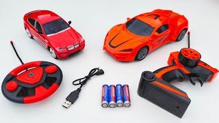 Lamborghini RC car and BMW RC car unboxing remote control chargeable RC cars unboxing in testing [upl. by Atirahc814]