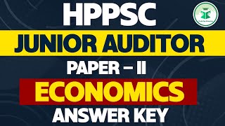 HPPSC Junior Auditor Paper 2  Economics  Answer key  Date 29092024  CivilsTap Himachal [upl. by Nottage]