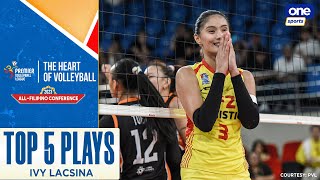 Ivy Lacsina Top 5 plays  2023 PVL AllFilipino Conference [upl. by Nilyaj]