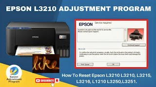 Epson L3210 L3250 l3200 Red Light Blink Solutions Epson L3210 L3250 Resetter Free tutorial [upl. by Hengel]