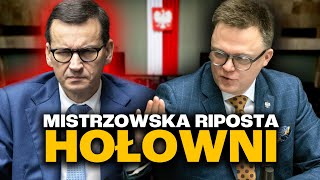 Tyrada Morawieckiego w Sejmie Hołownia mistrzowsko popsuł mu show [upl. by Peskoff]