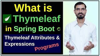 15 What is Thymeleaf  Spring Boot Thymeleaf Tutorial with Programs  Full Course Hindi [upl. by Ahsemit228]