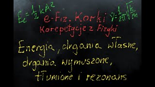 Energia drgania własne wymuszone tłumione rezonans  Ruch drgający harmoniczny  LO2 [upl. by Werby]