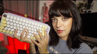 ASMR  Interviewing You to Work At An ASMR Company Questions  Typing [upl. by Jazmin]