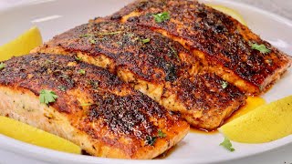 Garlic Butter Salmon Recipe  How Make Garlic Butter Salmon [upl. by Arihsa]