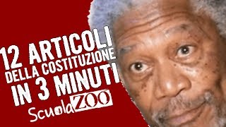 NocciolineSpeciali  12 ARTICOLI della COSTITUZIONE in 3 MINUTI spiegati facili ScuolaZoo [upl. by Sausa]