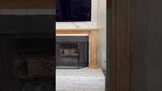 fireplace makeover complete 🛠️ fireplace diy homeprojects makeover homediy [upl. by Heisel]