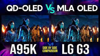 Sony A95K QDOLED vs LG G3 MLA OLED  Premium 4K TV Comparison [upl. by Akemak]