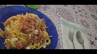 EVVAI 1000 iscritti linguine alla carbonara con il guanciale [upl. by Saucy654]