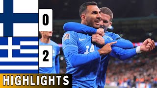 Finland Vs Greece 02  EXTENDED HIGHLIGHTS  UEFA Nations League  Tzolis Goal [upl. by Aiekram]