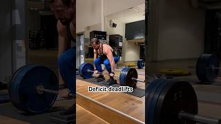 Deficit deadlifts Weight 160 kg  352 lbs Shorts simonshqiptari [upl. by Goeger]