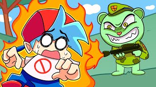 BOYFRIEND vs FLIPPY Friday Night Funkin Logic  Cartoon Animation [upl. by Wymore604]