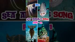 🐠Abc Sea Animals Song😱 music love beach nurseryrhymes shorts short shortsfeed shortsfeeds [upl. by Baumbaugh]