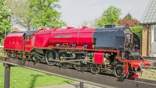 5 inch Gauge Princess Coronation Class 6233 Duchess of Sutherland Live Steam Locomotive at Urmston [upl. by Mandy37]