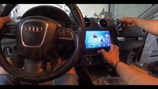 How To Install Android Navigation In Audi A3  Factory Original Radio Removal [upl. by Ymme]