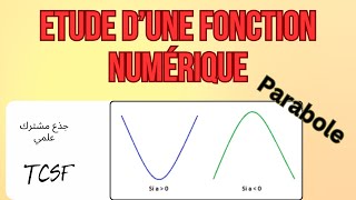 Etude des fonctions  la fonction fxax2 maths tcsf tcs جذعمشترك [upl. by Sseb]